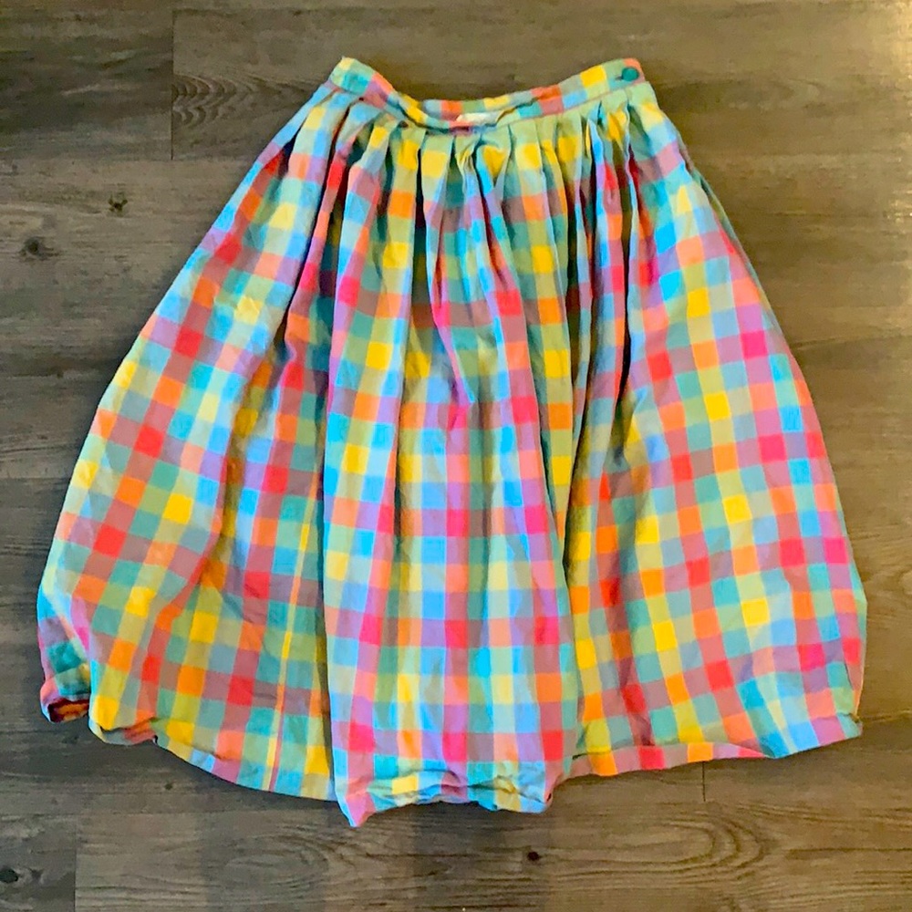 Vintage -Rainbow checkered skirt 🌈